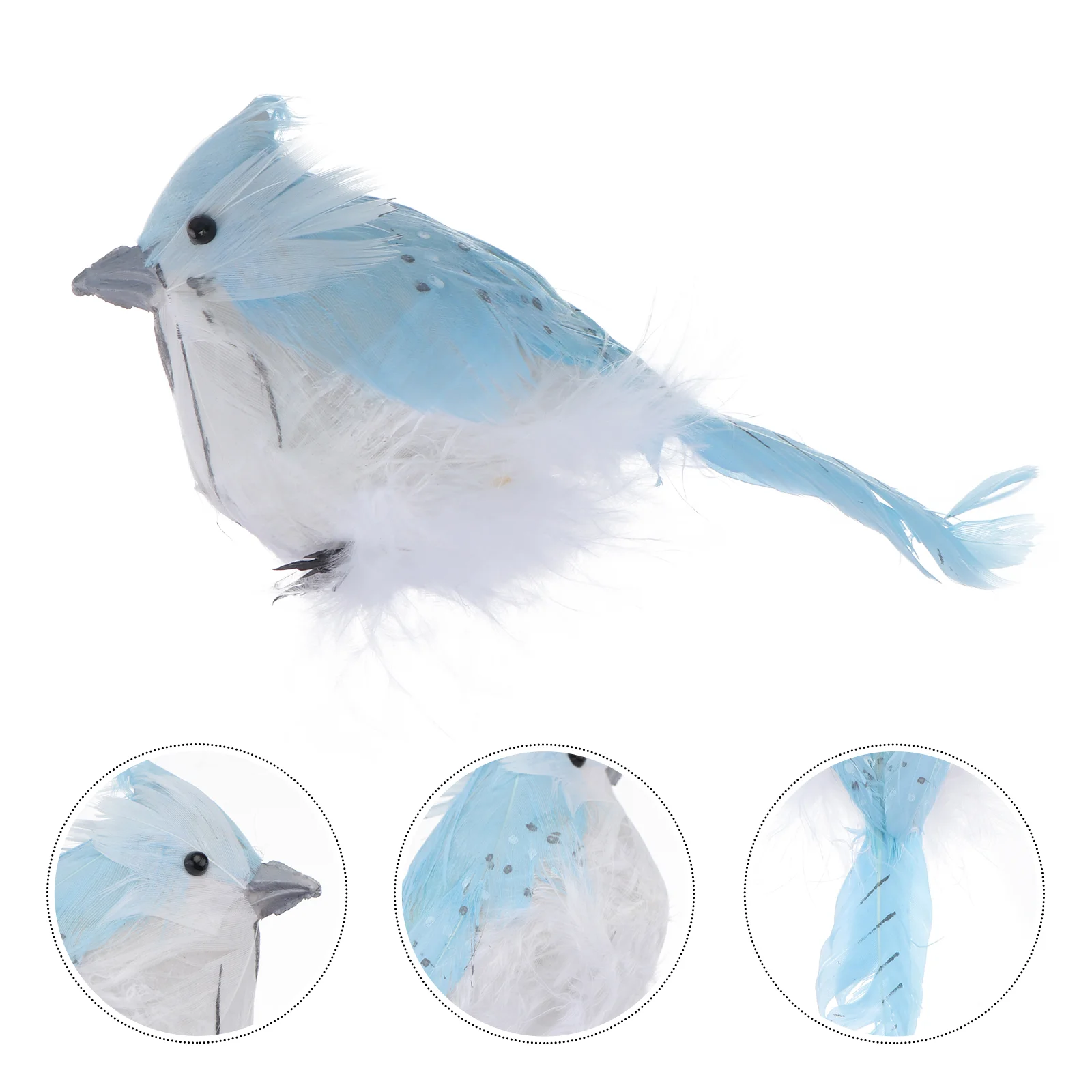 

12pcs Feather Bird Garden Decor Lovely Bird Ornament Simulation Bird Decor