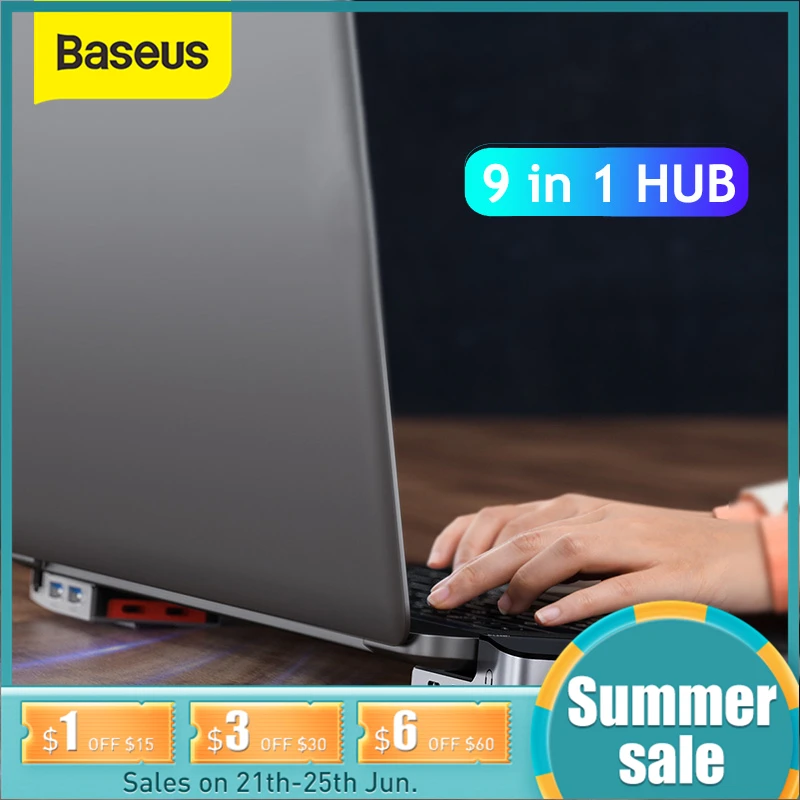 Baseus USB C концентратор для 4K HD адаптер док станция 3 0 MacBook Pro сплиттер типа RJ45