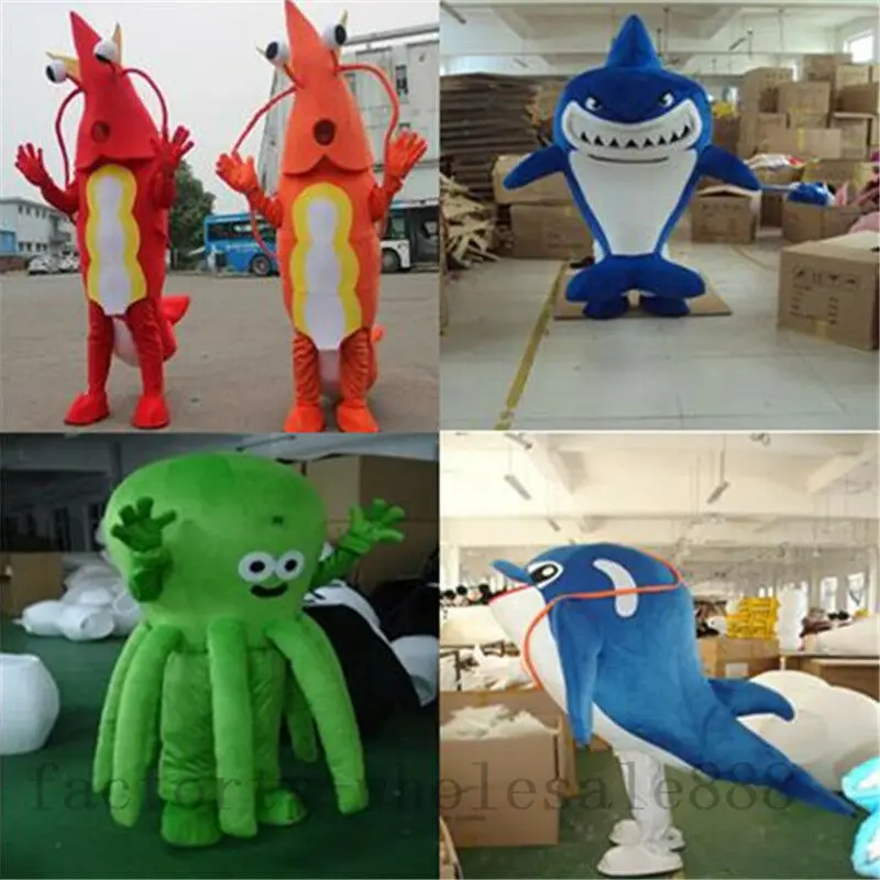 Новейший костюм талисман в виде дельфина акулы костюмы для косплевечерние