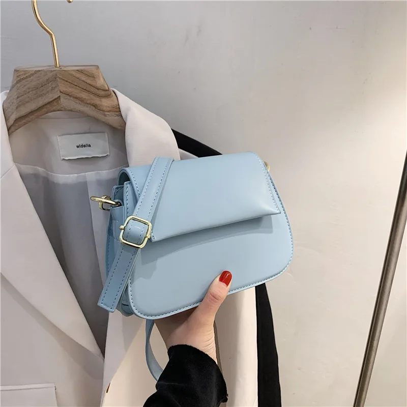 

Simple Texture Bag 2021 New Trendy One-shoulder Messenger Small Fresh Western Style Small Square Bag Summer Fashion Commuter Bag