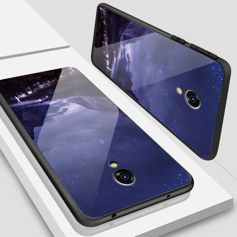 W164 Для iPhone SE 5s 6 6S 7 8 Plus XR XS макс. закаленное стекло чехол антидетонационный задняя чехол для Meizu M5 M8 M6 M9 Note 16th Plus - Цвет: W164