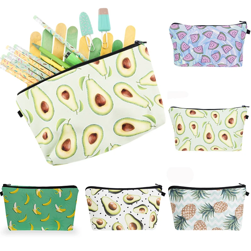 

Fruit cosmetic bag Watermelon Fruits Printing Pattern Makeup Bag Travel Women Pouch Cosmetic Bag Makeup Organizer Toiletry Bag