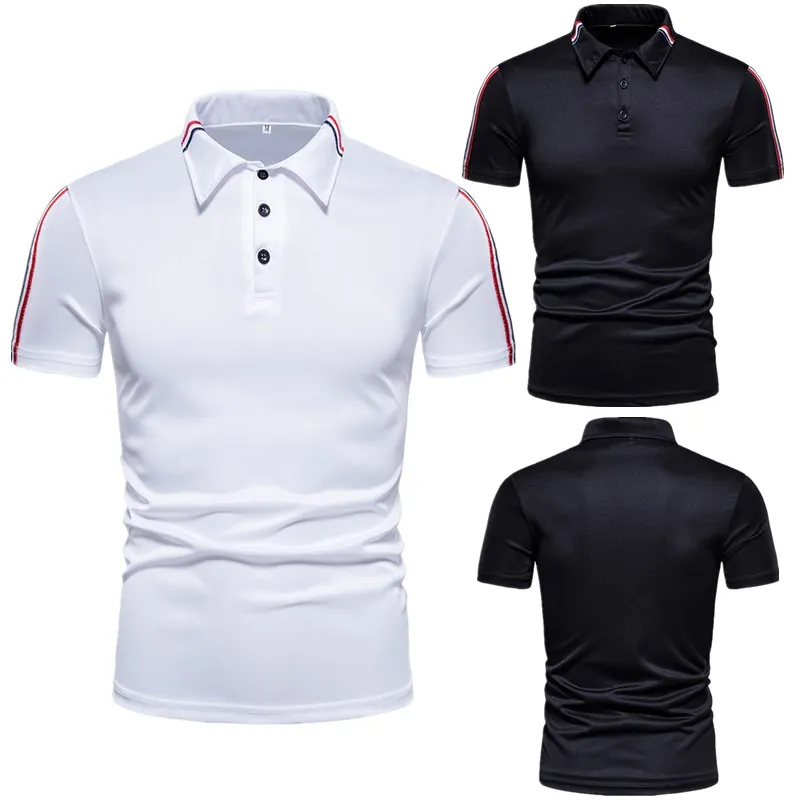 

2021 new men's casual short-sleeved polo shirt Fashion slim men's shirt