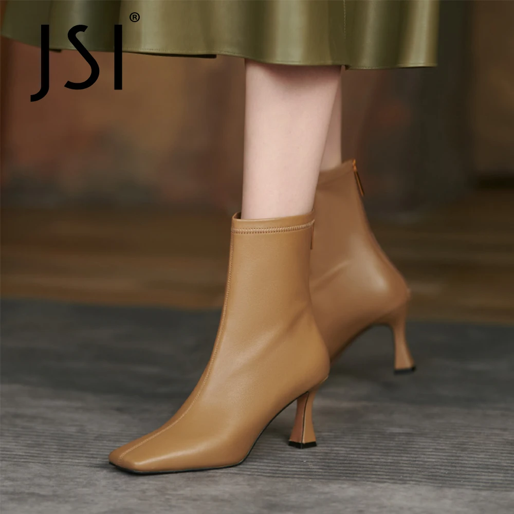 

JSI/женские сапоги; Элегантные модельные вечерние удобные кожаные сапоги премиум-класса на тонком каблуке; Модная женская стрейчевая обувь с...