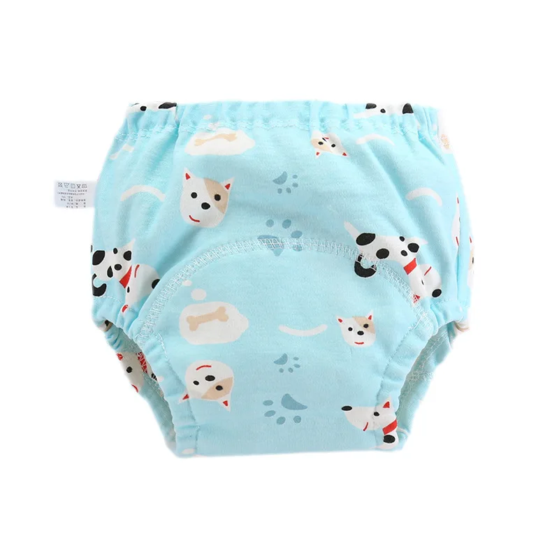 Six layers of cute baby diapers reusable diapers cloth diapers washable baby childrens baby cotton training pants, underwea images - 6