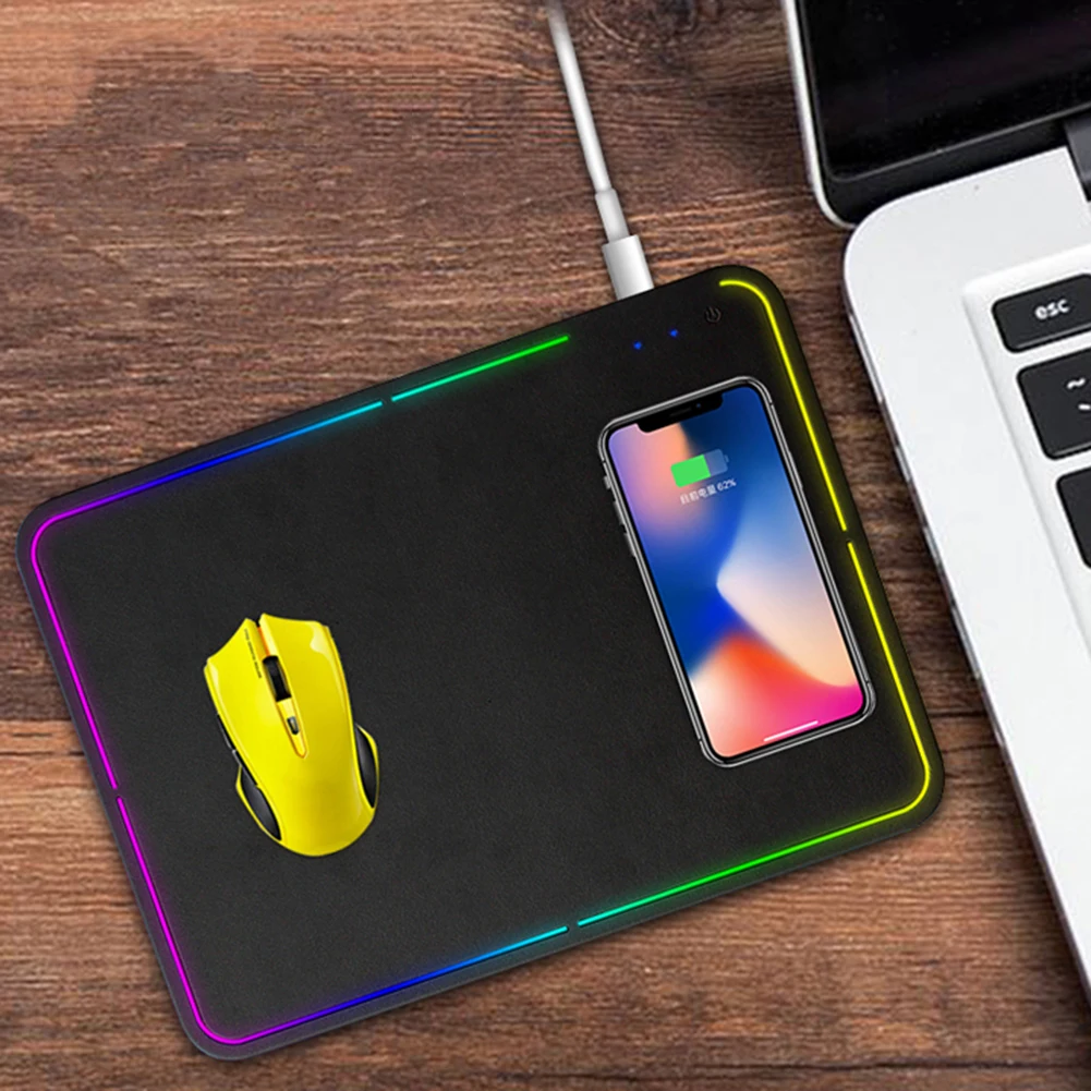 Беспроводное зарядное устройство для телефона коврик мыши быстрой зарядки из