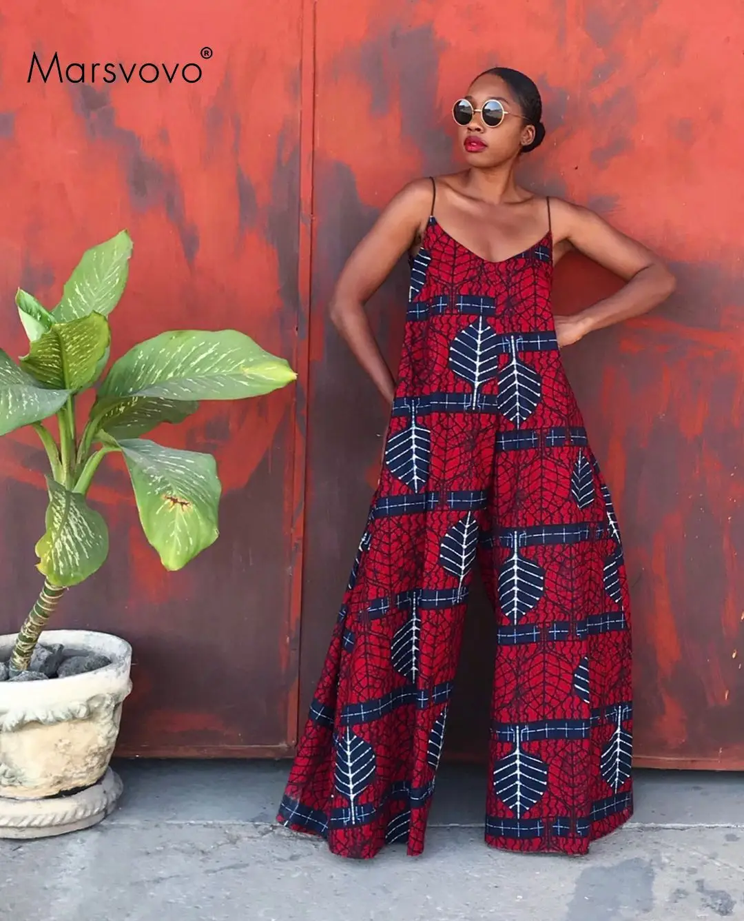 

Girl Spaghetti Strap Wide Leg Jumpsuits Printed Womens Fashion One Piece Outfit Jumpsuit Women Loose Sexy Jumpsuit Pants