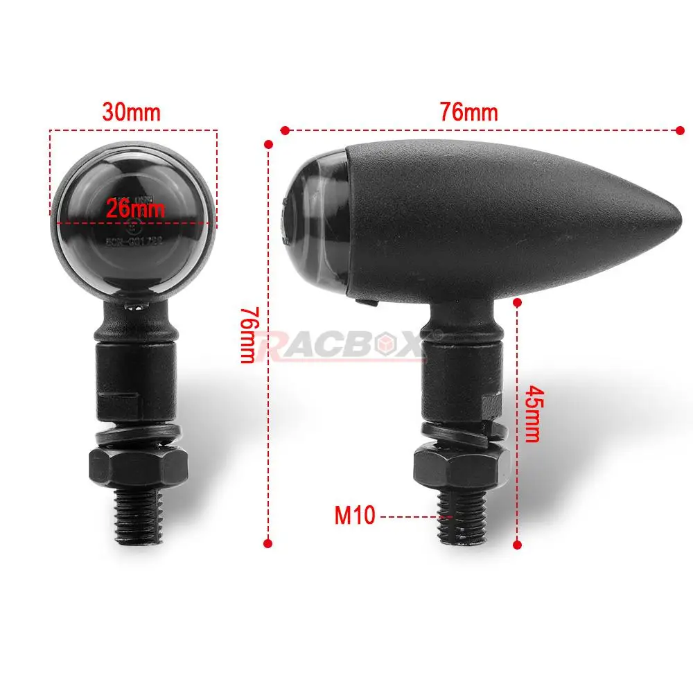 2/4pcs Motorcycle Turn Signals 12V mini Bullet Indicators Light Running Lamp Universal for motorbikes Honda Yamaha Suzuki |