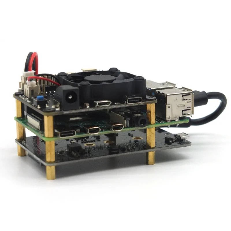 Плата расширения Raspberry Pi 4 Model B X735 с автоматическим охлаждением и безопасным
