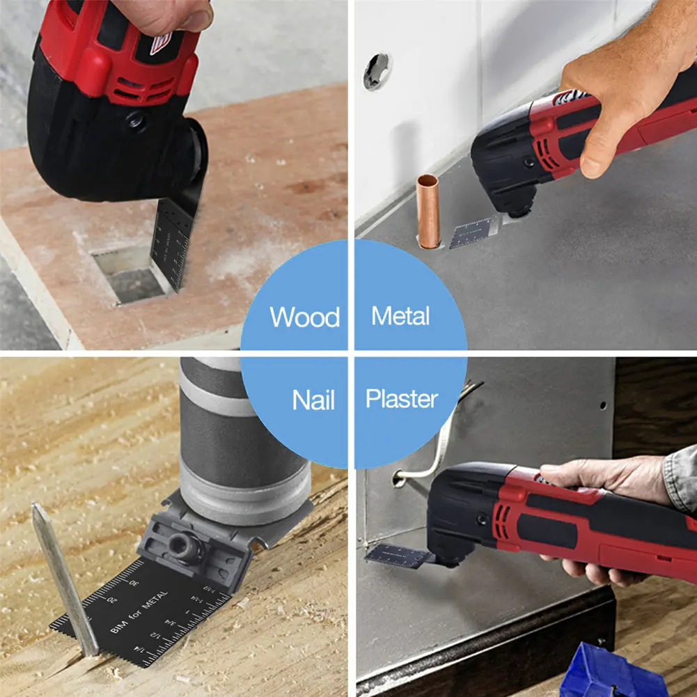 

108pcs Quick-Release HCS/Japan-Tooth/Bi-Metal Oscillating Tool Multi-Function Tool Saw Blades Cutting Renovator Trimmer Blades