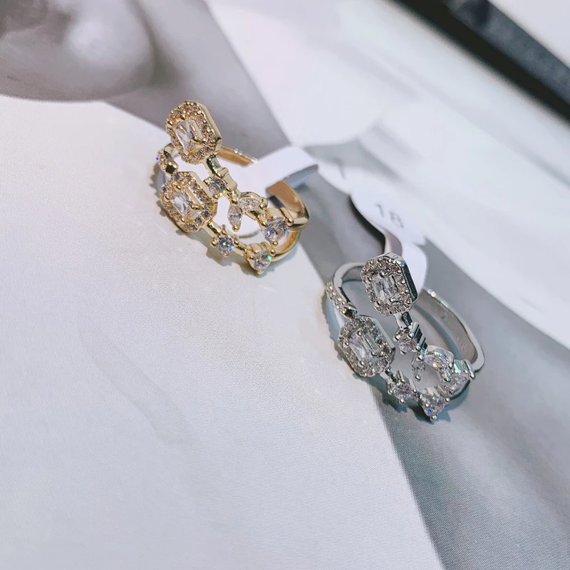 HIBRIDE Модные женские ювелирные изделия ручной работы AAA кольца с фианитом для