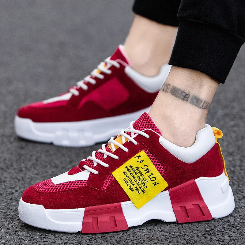 

2020 Spring New Men's Breathable Shoes Student Casual Shoes Mesh Daddy Pumps Heightened Sneakers