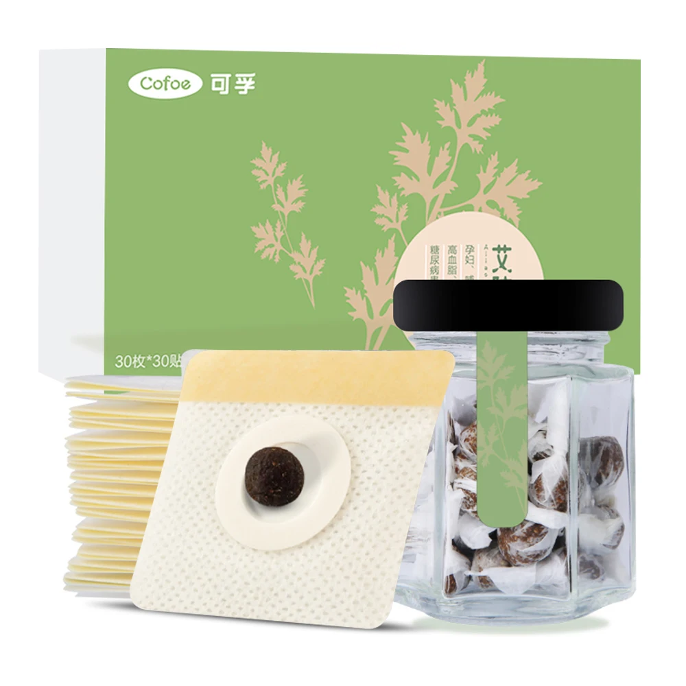 Cofoe 30pcs Moxibustion Moxa Navel sticker Warm uterus and Stomach foot moxa paster health care for Female