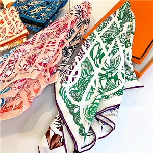 Шарф женский, квадратный, 90 см