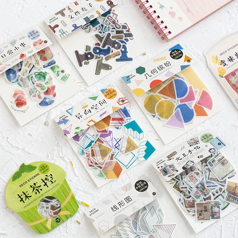 Необычные наклейки для дневника альбом разных стилей стикеров украшение