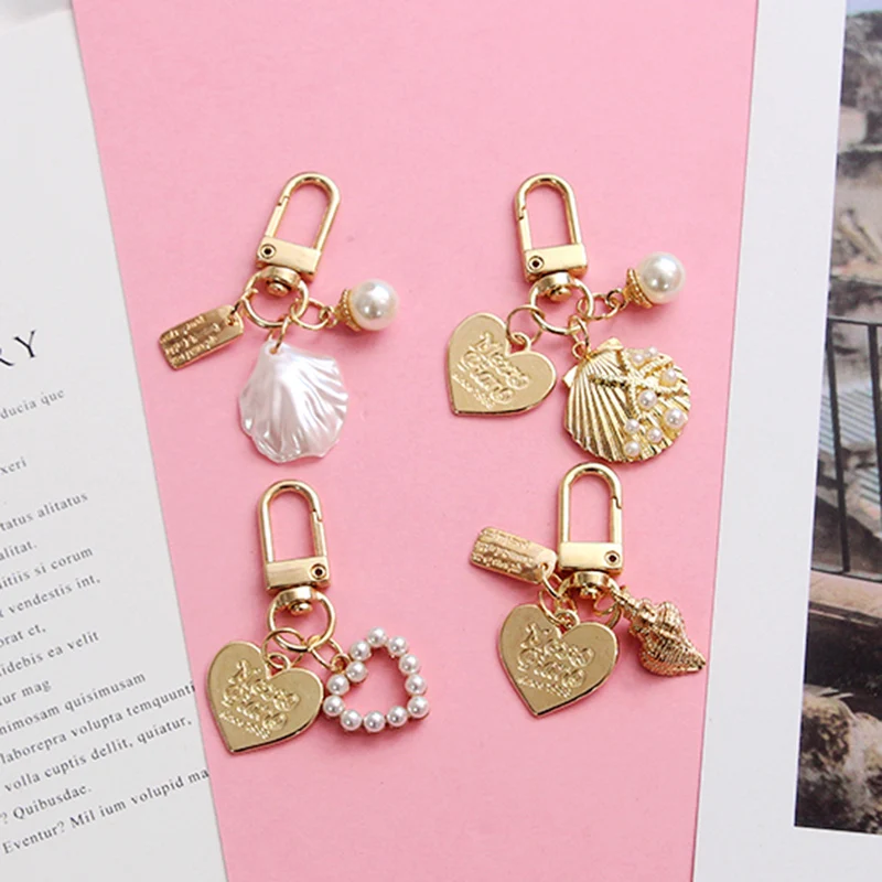 Белый жемчуг брелок ракушка сердце кулон сладкий океан серии девушки ювелирное