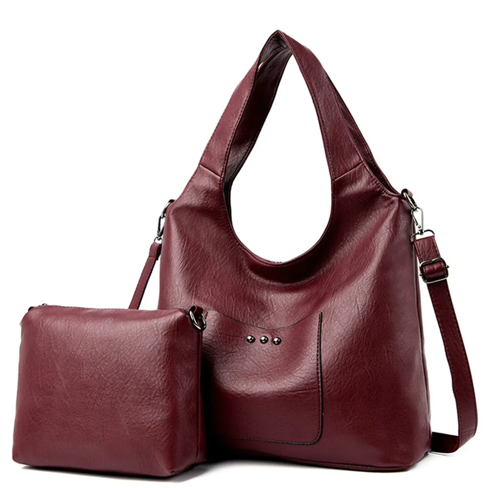 2 шт./комплект женские кошельки и сумочки из мягкой кожи|Сумки с ручками| |