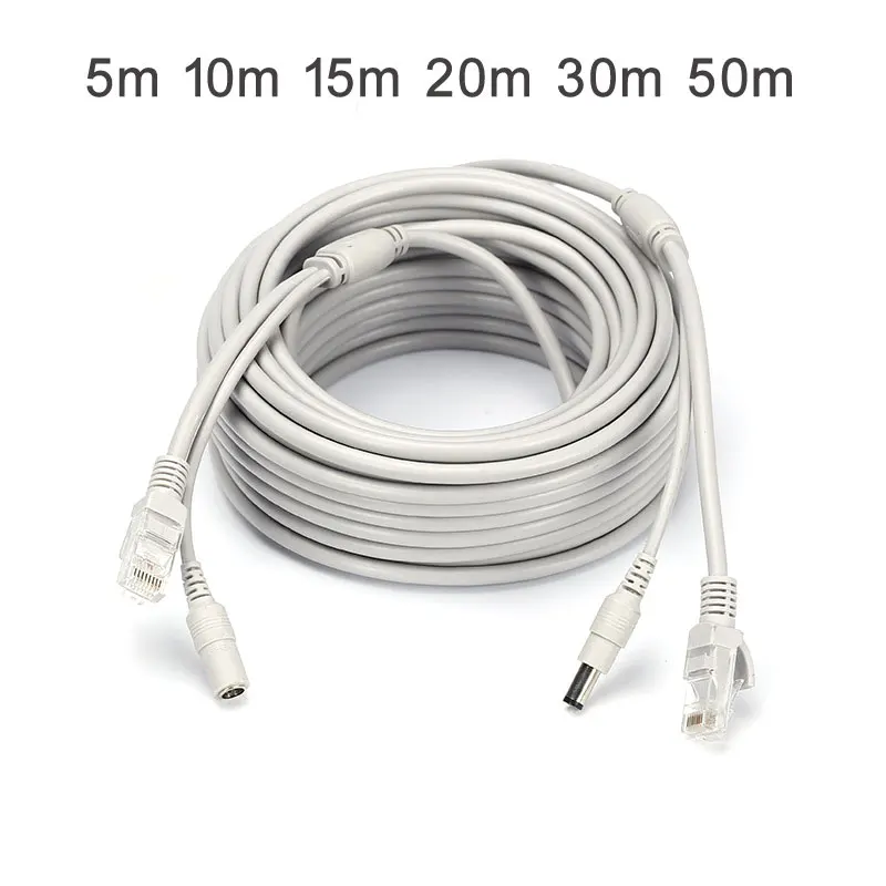 Сетевой кабель для систем видеонаблюдения 5 м 10 15 20 30 50 Стандарт RJ45 CAT5/CAT 5e
