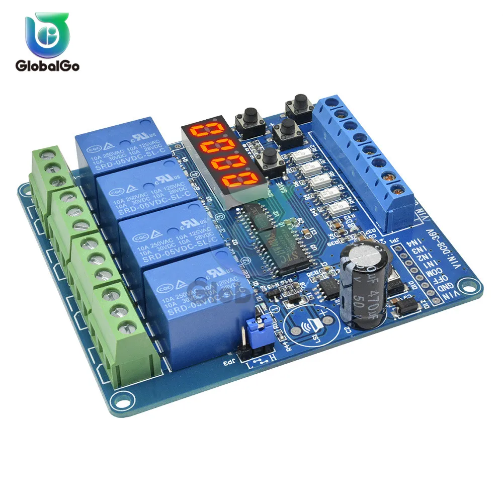 DC 8в-36в 4-канальный Красный ЖК-дисплей | Обустройство дома