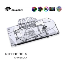 Bykski GPU Water Block use for Inno3D RTX 3090 / 3080/3080ti  iCHILL X3 GPU Card / Full Cover Copper Radiator Block /A-RGB / RGB