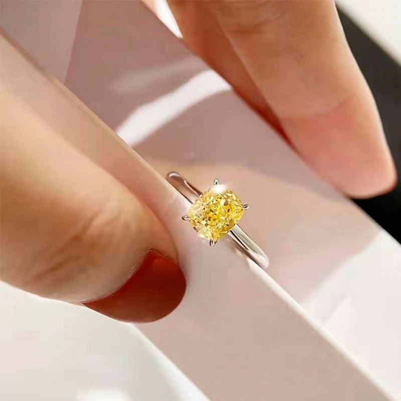 

Wong Rain 100% 925 Sterling Silver Moissanite Gemstone Wedding Party Engagement Fashion Rings For Women Girls Fine Jewelry Gifts