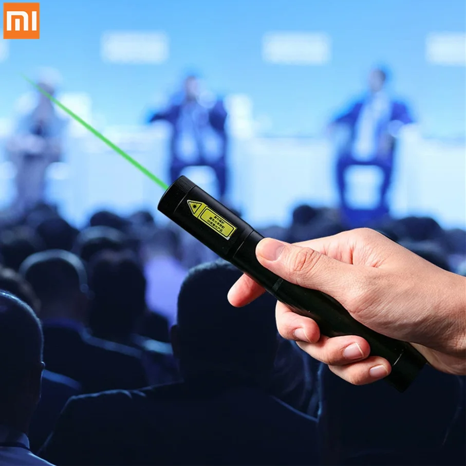 Высокомощная Зеленая лазерная ручка Xiaomi Mijia Deli 532 нм указка с запуском головы