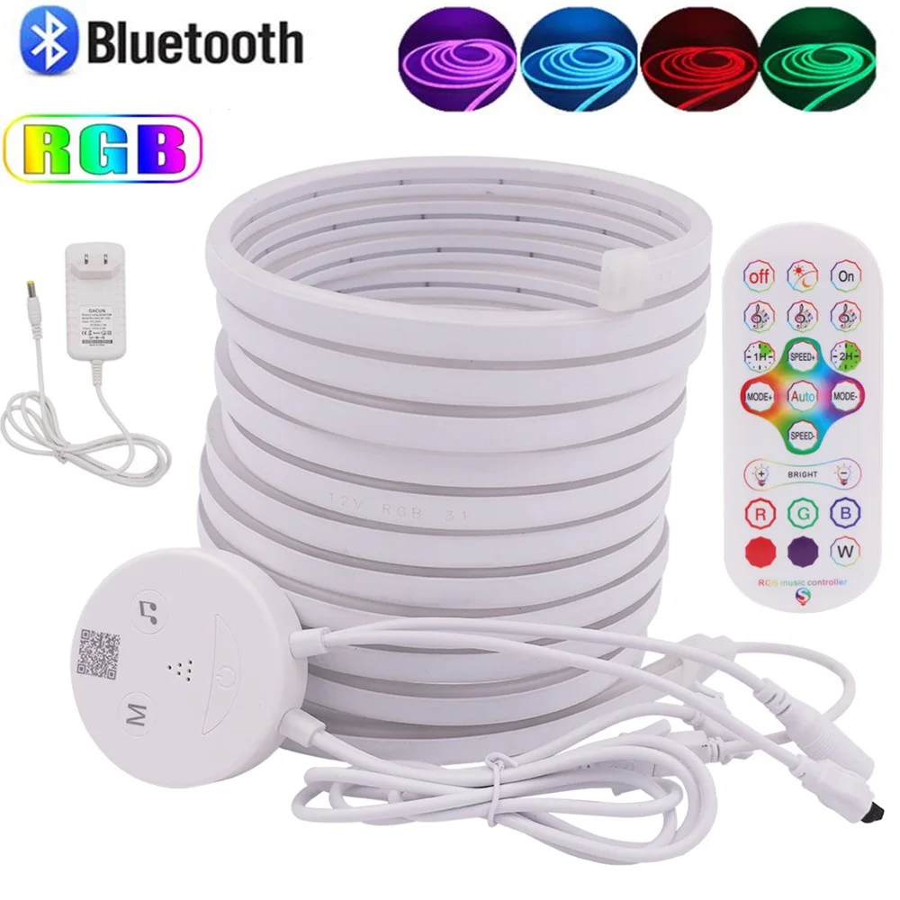 RGB Светодиодная лента неоновая световая вывеска 5 мм 6 7 узкая водонепроницаемая