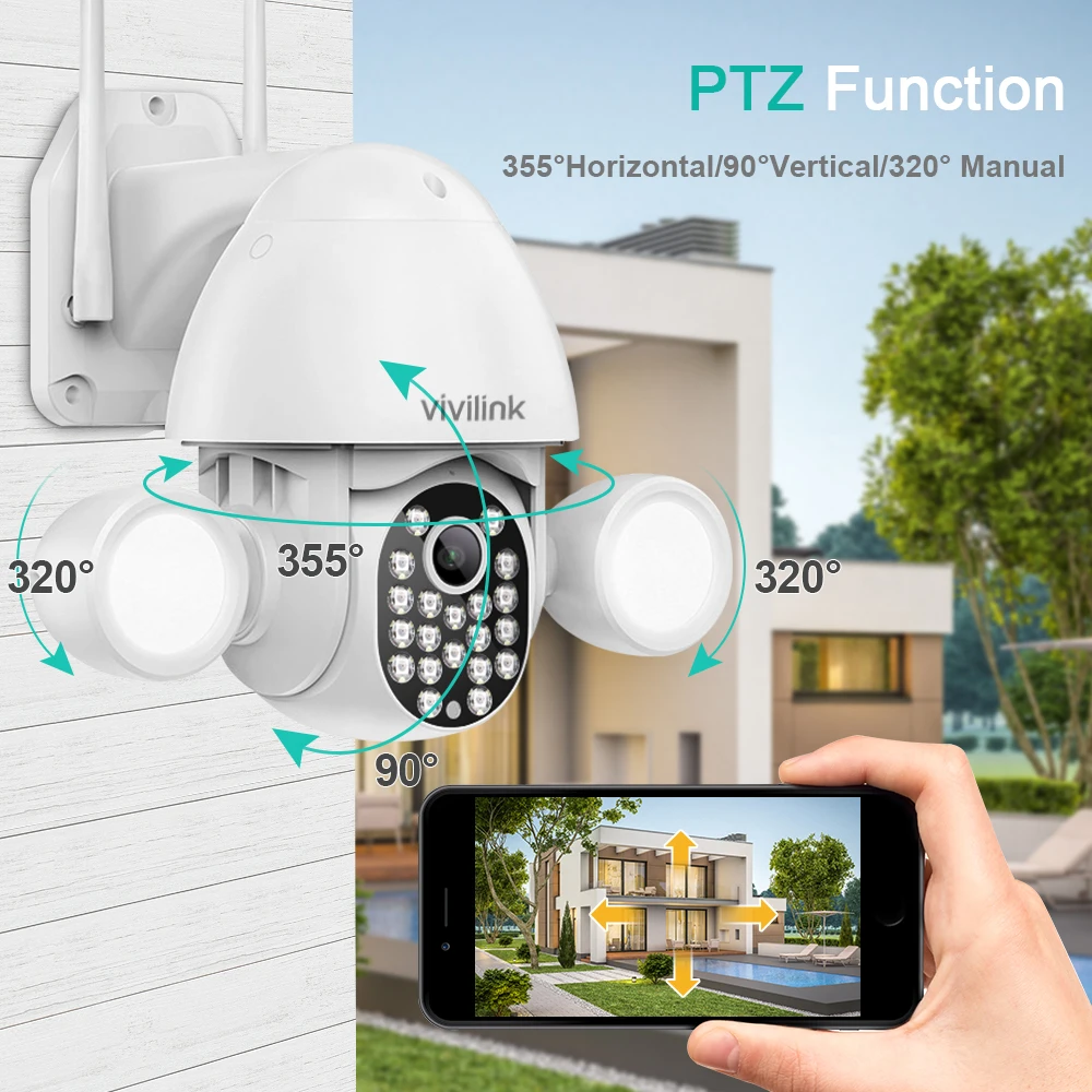 IP-камера VKN130 3 Мп PTZ Wi-Fi 4-кратный зум | Безопасность и защита