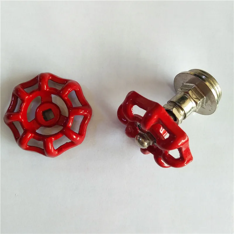 1pcs Red Wheel Decorative Home Retro Style Hat Hanging Hook Loft Industrial Style Decoration Pipe Design images - 6