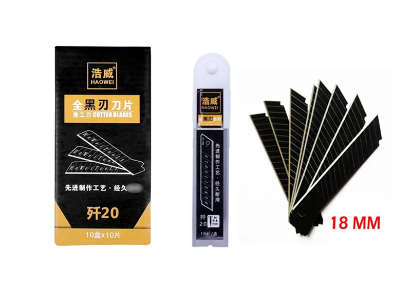 Черный 18 мм лезвие 0 6 нож для резки обоев режущее sharp черный клинок|Универсальный