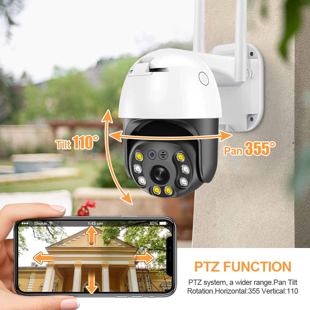 inqmega 5mp wifi ptz ip camera tuya smart home monitor security video surveillance day and night full color cctv free global shipping