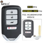 KEYECU 313,8 МГц ID47 KR5V1X A2C83161800  ACJ932HK1210A умный 4-кнопочный пульт дистанционного управления брелок для Honda строчного коридора 2015-2020