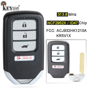 KEYECU 313,8 МГц ID47 KR5V1X A2C83161800  ACJ932HK1210A умный 4-кнопочный пульт дистанционного управления брелок для Honda строчного коридора 2015-2020