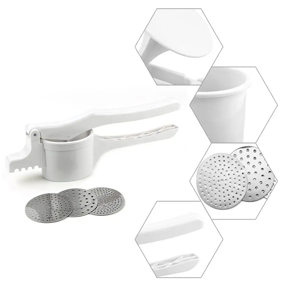 Картофелемешалка ручной фруктовый пресс для кухонные овощные сок делая белый