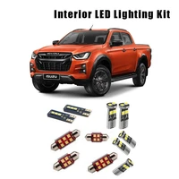 for 2002 2019 isuzu d max d max dmax i ii 7 bulbs white canbus car led interior dome map reading light kit license plate lamp