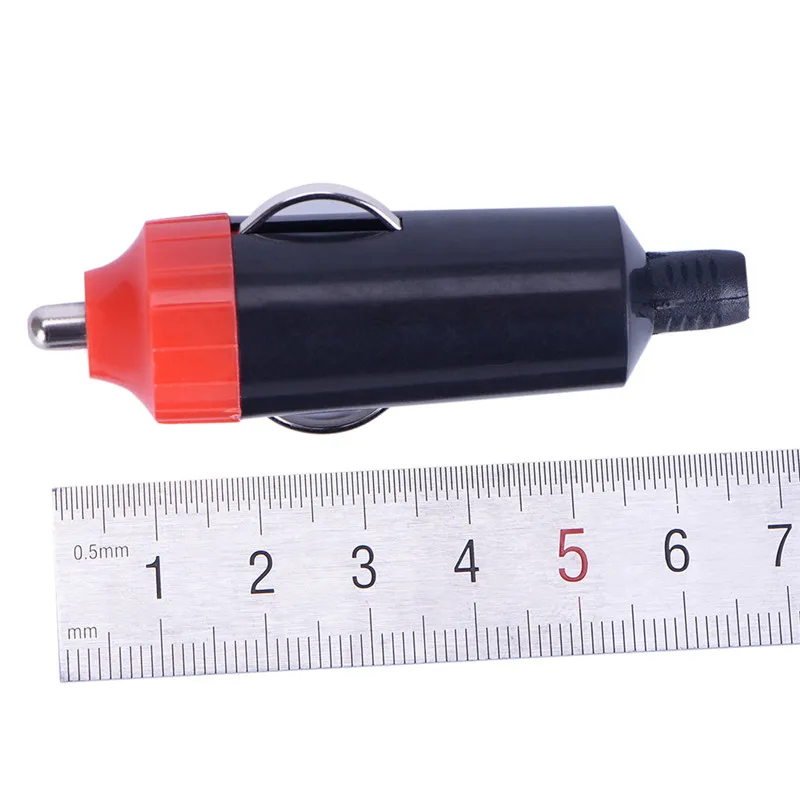 

1pc Replacement DC 12V Car Cigarette Lighter Male Socket Plug Connector Black Hot