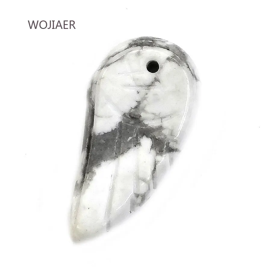 

WOJIAER Tiger Eye Natural Beads Women Strand Pendants Gem Stones Brand Necklaces Jewelry Accessories Angel Wing ZBM164