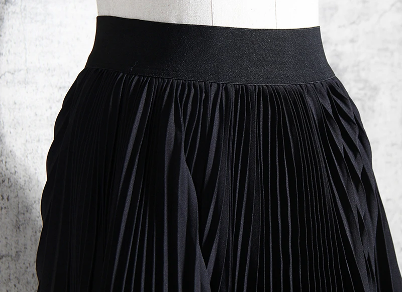 CHICEVER Casual Irregular Hem Black Skirts For Female High Waist Elegant Pleated Skirt Women Autumn 2020 Fashion Clothes New | Женская