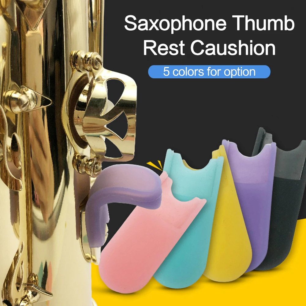 

Saxophone Thumb Rest Cushion Silicone Gel Pad Cover Sax Accessories for Soprano/ Alto/ Tenor Saxophones