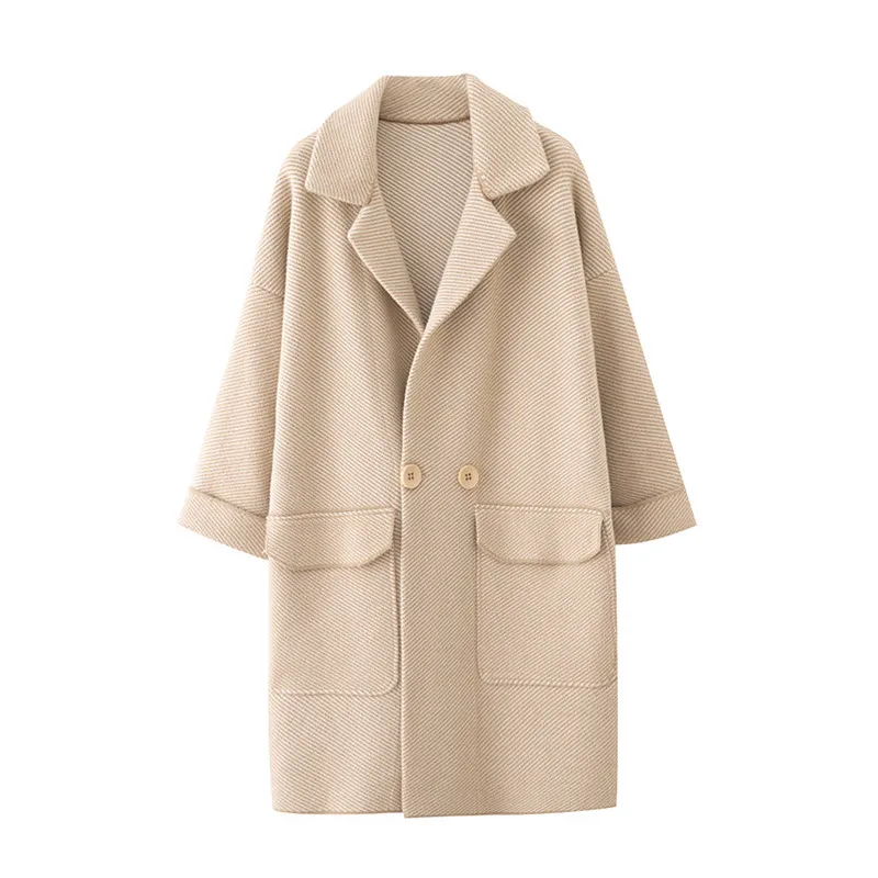 2019 вязаный свитер в полоску с одной пуговицей отложным воротником модное