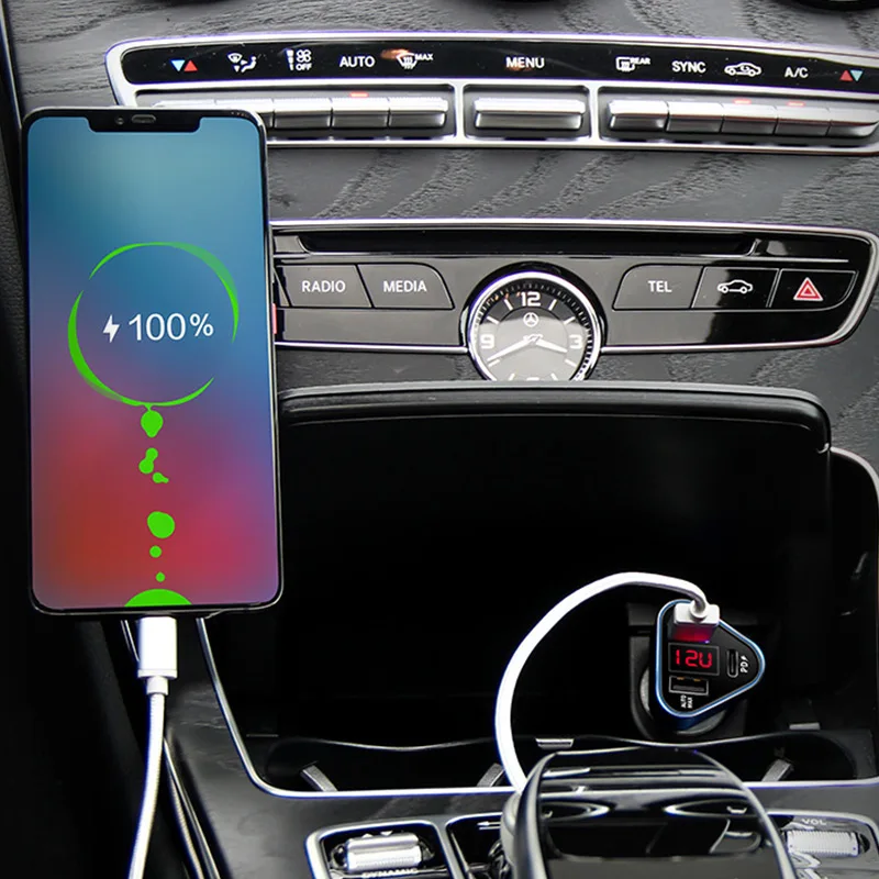 PD/QC3.0/BC1.2 зарядное устройство для прикуривателя 12 В автомобильное гнездо быстрая