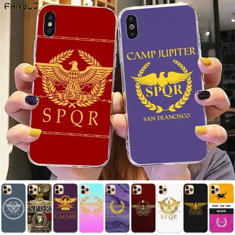 

FHNBLJ SPQR Roman Imperial legion Phone Case for iPhone 8 7 6 6S Plus X 5S SE 2020 XR 11 pro XS MAX