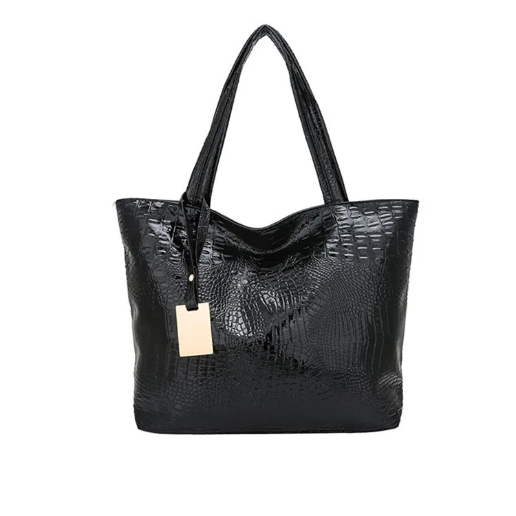

totes bags 2020 crocodile pattern portable female bag pu European and American tide atmosphere simple shoulder bag