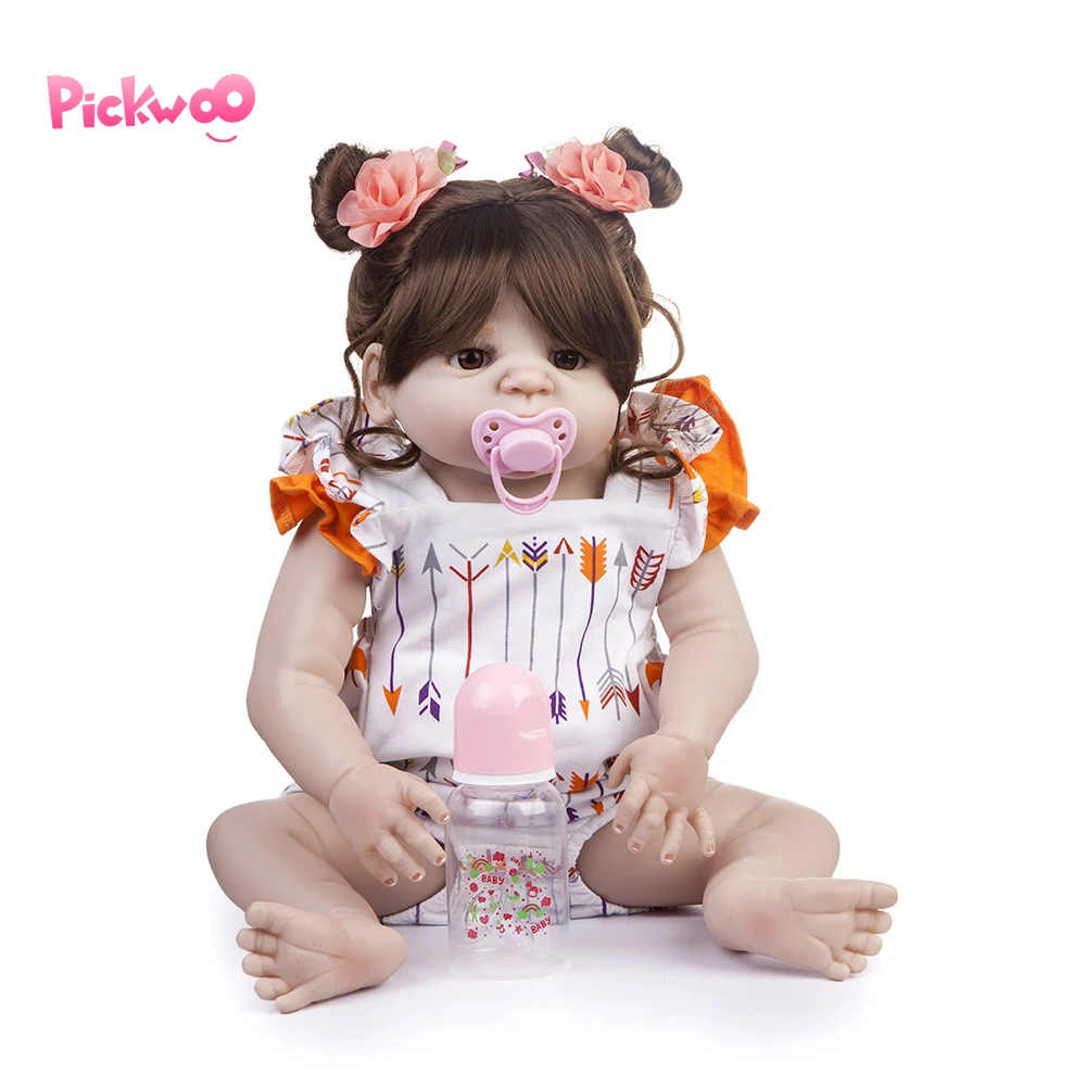 Pickwoo bebes кукла реборн 48 см 55 куклы для маленьких девочек Мягкие силиконовые Boneca