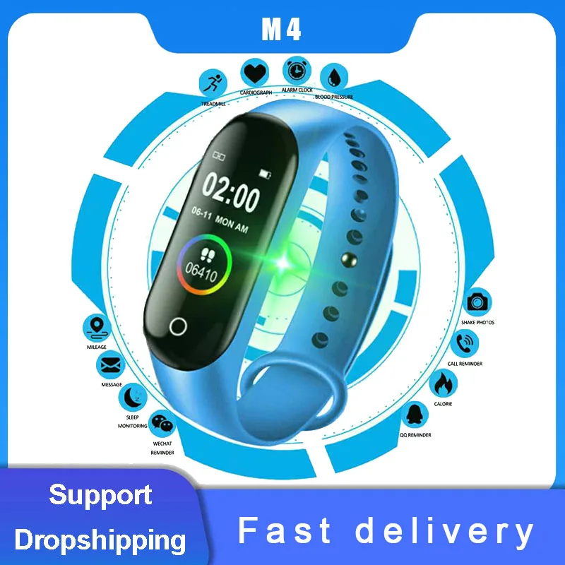 

Smart Watches Sport Wristbands Message Reminder Screen Fitness Tracker Bluetooth Waterproof Pedometer for Children M4