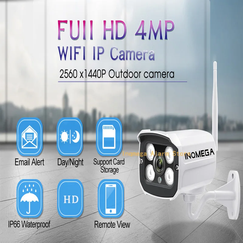 INQMEGA Tuya Wlan Камера открытый Wifi Full HD 1080P 2 4 канал Системы металлическая IP камера CCTV