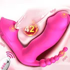 Женский Вибратор 3 в 1, стимулятор для анального, вагинального, клитора, точки G, языка, износостойкие сосущие Вибраторы, искусственная киска