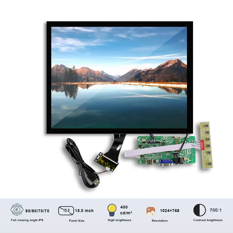 

Origina Innolux G150XGE-L04 15 Inch High brightness LCD For Industrial LCD Display Touch Screen With Board