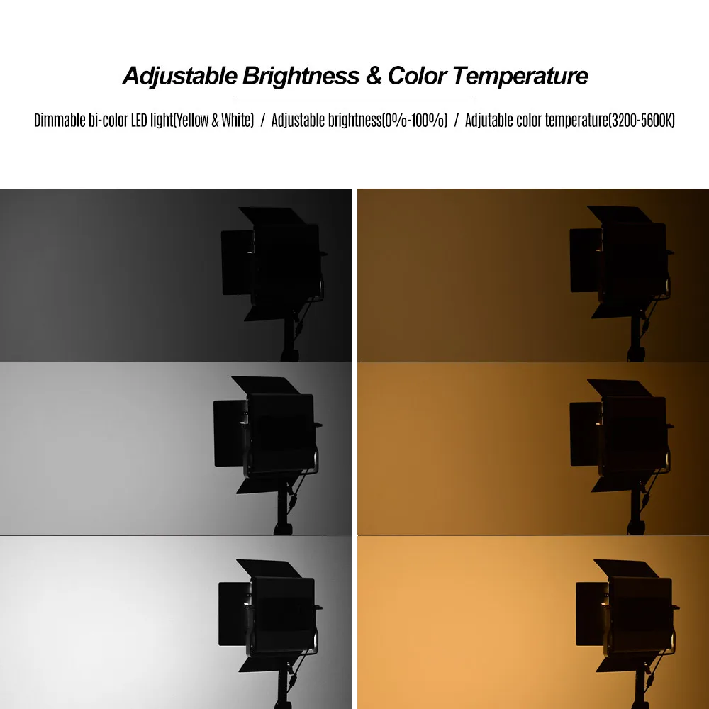 Andoer светодиодный фото видео Лампа для съемок свет 3200 K 5600 фотографическое