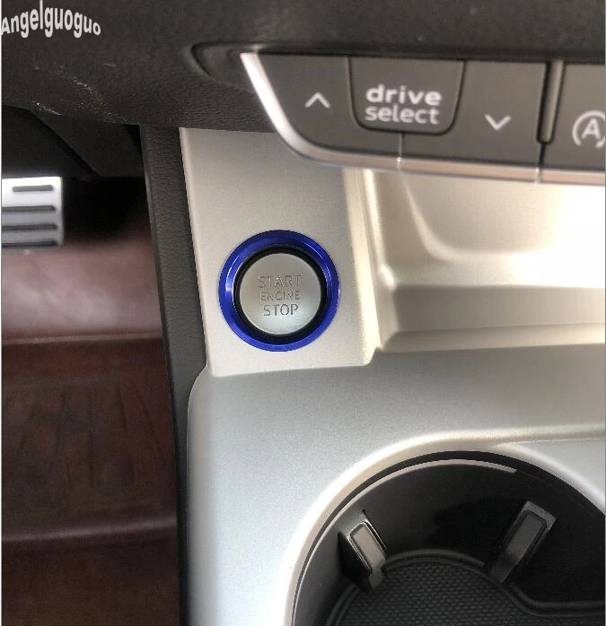 Красное/синее кольцо для запуска и остановки двигателя автомобиля декоративная